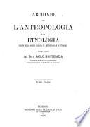 Archivio per l'antropologia e la etnologia
