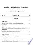 Archivos latinoamericanos de nutrición