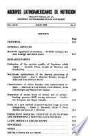 Archivos latinoamericanos de nutrición
