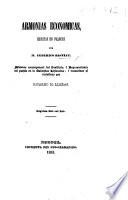 Armonias Economicas ... traducidas al castellano por R. M. Lleras