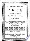 Arte De La Lengua Bascongada