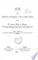 Arte de la Lengua Guarini, o mas bien tupi