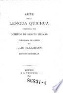 Arte de la lengua Quichua