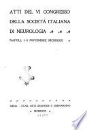 Atti del ...Congresso della Societa italiana di neurologia