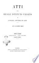 Atti del Regio Istituto veneto di scienze, lettere ed arti