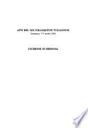 Atti del XII Colloquium Tullianum