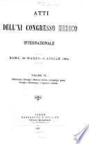 Atti dell'XI Congresso Medico Internazionale