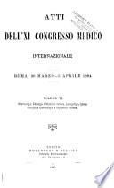 Atti dell'XI Congresso medico internazionale Roma, 29 marzo-5 aprile 1894: Oftalmologia, chirurgia e medicina militare, laringologia, igiene, idrologia e climatologia, e ingegneria sanitaria