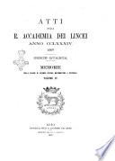 Atti della R. accademia dei Lincei. Memorie della Classe di scienze fisiche, matematiche e naturali
