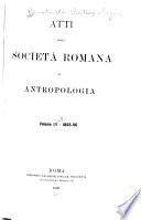 Atti della Società romana di antropologia