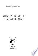 Aún es posible la alegría