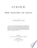 Auroræ: Their Characters and Spectra