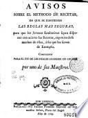 Avisos sobre el methodo de recetar