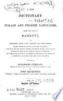 *Baretti's Italian Dictionary