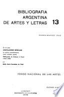 Bibliografía argentina de artes y letras