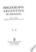Bibliografia argentina de psicología