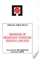 Bibliografía de bibliografías venezolanas