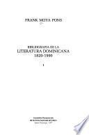 Bibliografía de la literatura dominicana, 1820-1990