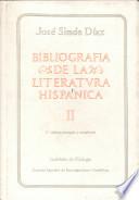 Bibliografía de la literatura hispánica