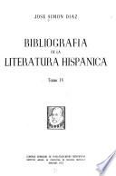 Bibliografía de la literatura hispánica