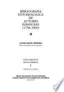 Bibliografía entomológica de autores españoles (1758-1990)