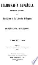 Bibliografia española ...