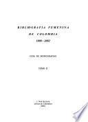 Bibliografía femenina de Colombia, 1800-2002