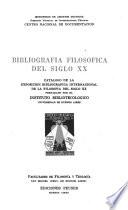 Bibliografía filosófica del siglo xx