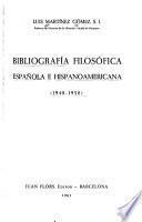 Bibliografía filosófica española e hispanoamericana, 1940-1958