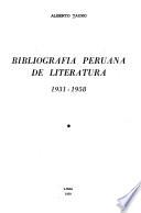 Bibliografia peruana de literatura, 1931-1958