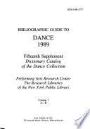 Bibliographic Guide to Dance