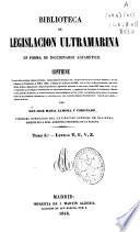 Biblioteca de legislación ultramarina en forma de diccionario alfabético: T-Z