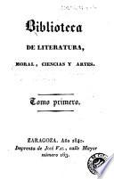 Biblioteca de literatura, moral, ciencias y artes