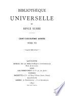 Bibliothèque universelle et revue suisse