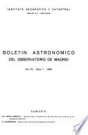 Boletín astronómico del Observatorio de Madrid