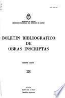 Boletín bibliográfico de obras inscriptas