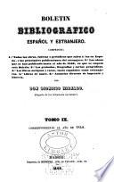 Boletin bibliografico español y estranjero