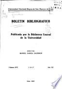 Boletín bibliográfico