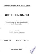 Boletín bibliográfico