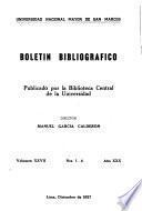 Boletín bibliográfico