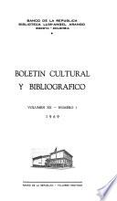 Boletín cultural y bibliográfico