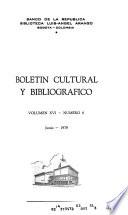 Boletín cultural y bibliográfico