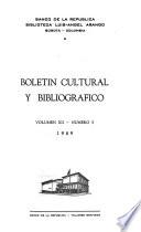 Boletín cultural y bibliográfico