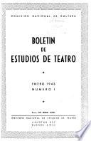 Boletín de estudios de teatro