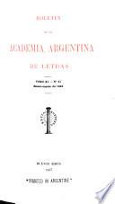 Boletín de la Academia Argentina de Letras