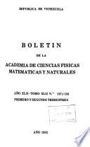 Boletin de la Academia de Ciencias Físicas Matemáticas y Naturales