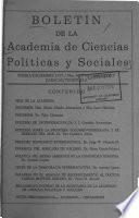 Boletín de la Academia de Ciencias Políticas y Sociales