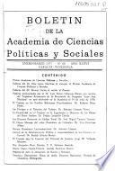 Boletín de la Academia de Ciencias Políticas y Sociales