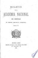 Boletín de la Academia Nacional de Ciencias en Córdoba