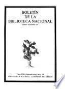 Boletín de la Biblioteca Nacional de México